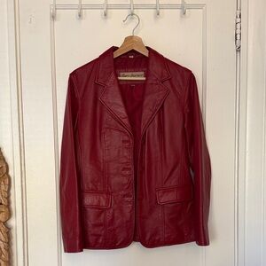 Cherry Leather Jacket/Blazer